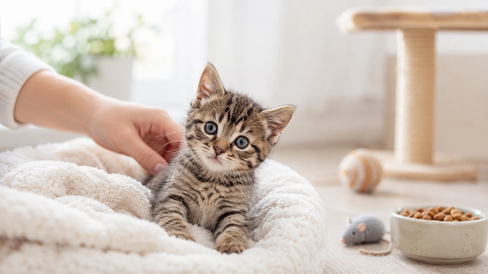 Gato em recuperação pós-castração com colar elizabetano