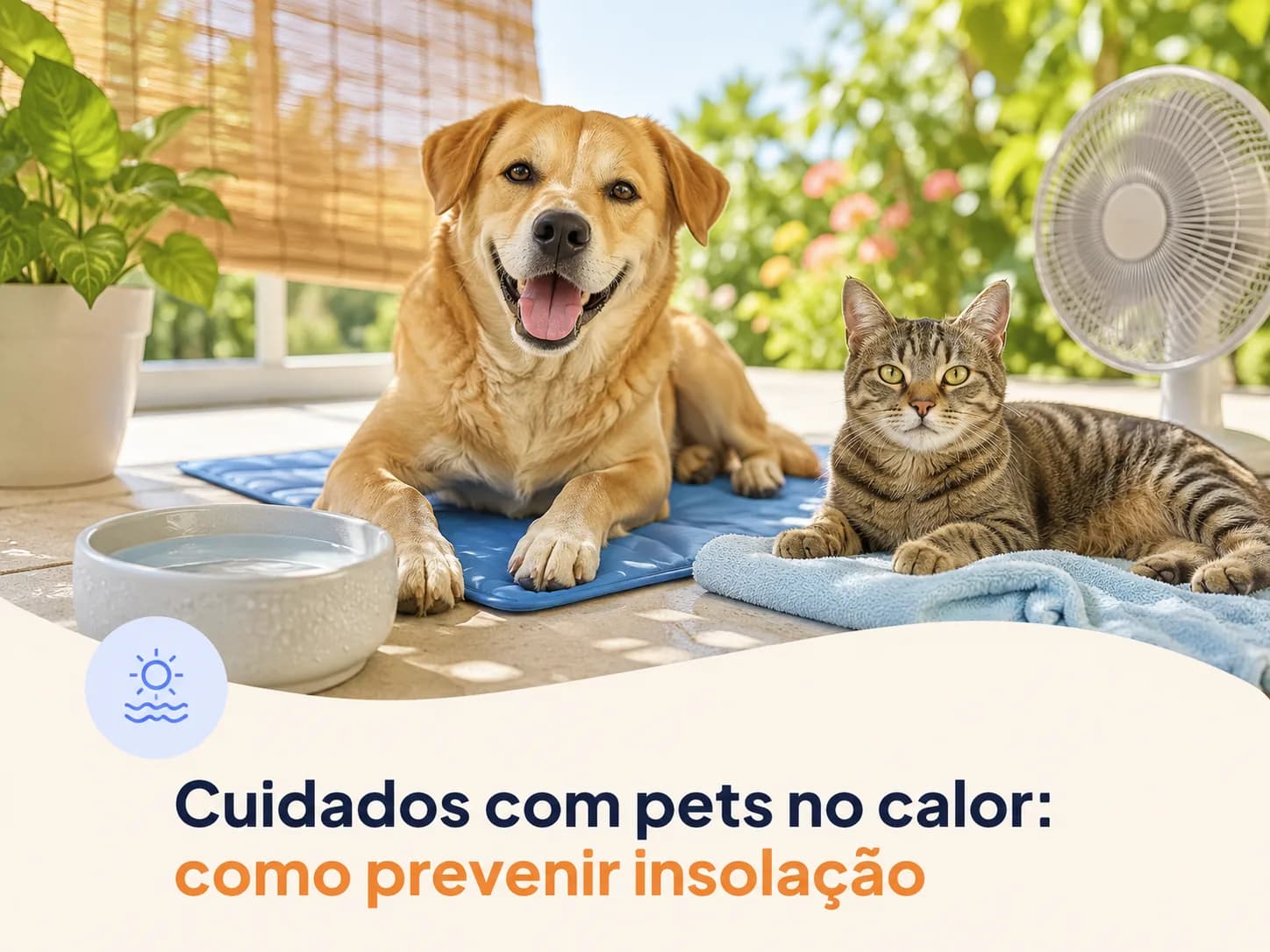 Cachorro se refrescando em dia quente com água fresca disponível