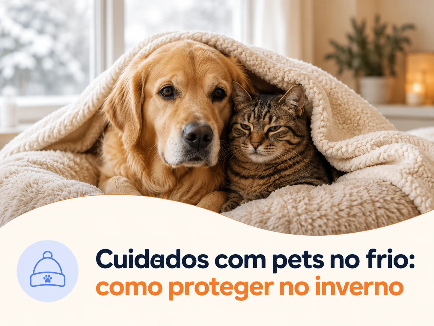 Cachorro aquecido com casaco em dia frio de inverno
