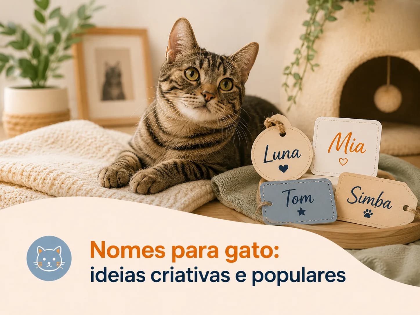 Gatos de personalidades diferentes representando sugestões criativas de nomes