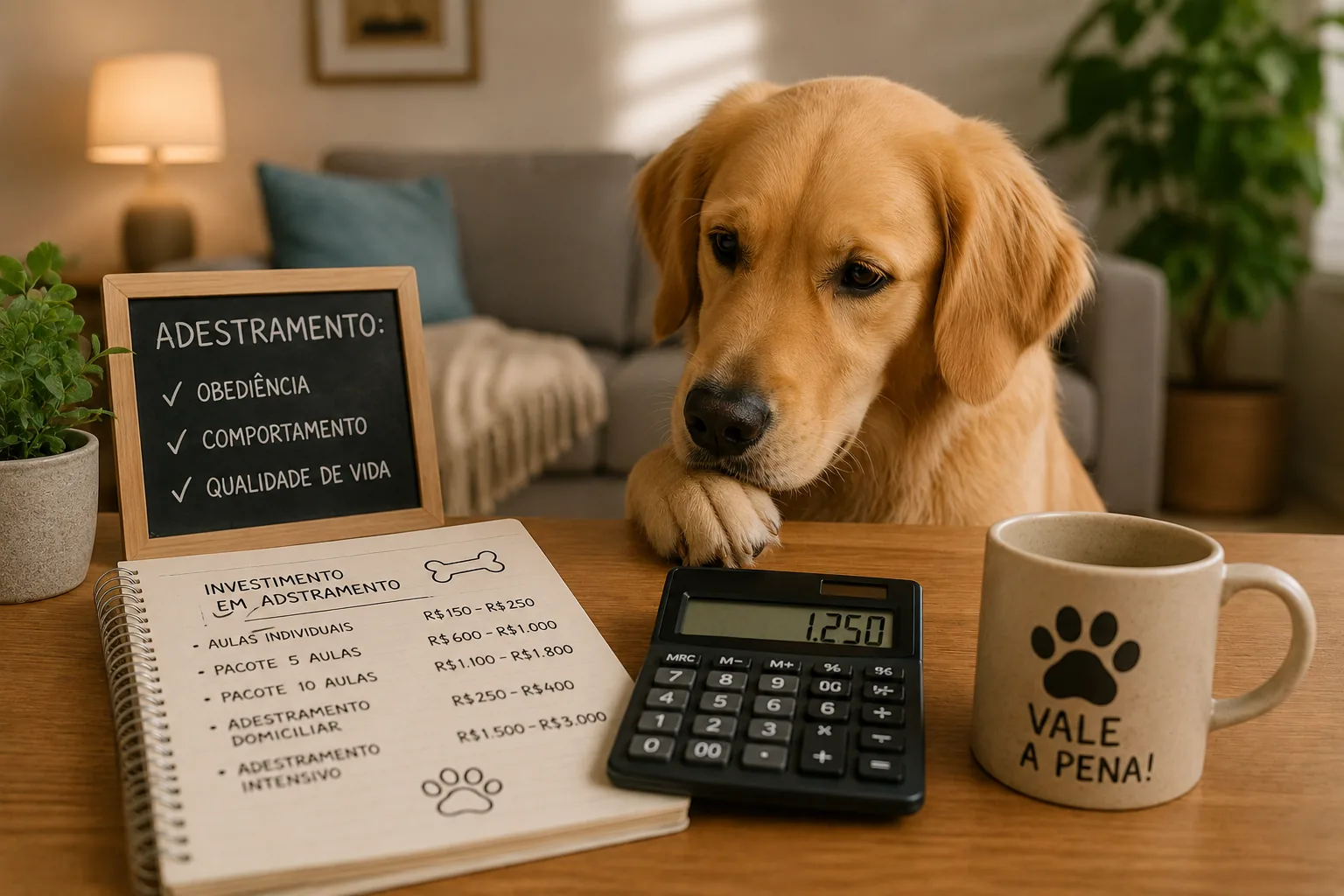 Adestrador profissional treinando cachorro com comandos básicos